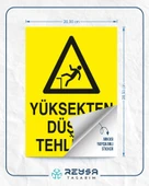 Yüksekten Düşme Tehlikesi Sticker 20X28 Cm thumbnail 2