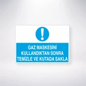 Gaz Maskesini Kullandıktan Sonra Temizle Ve Kutuda Sakla Sticker 20X28 Cm - 1