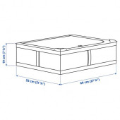 IKEA SKUBB SAKLAMA KUTUSU HURÇ 69x55x19 CM DÜZENLEYİCİ KOYU GRİ - 4