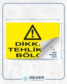 Dikkat Tehlikeli Bölge Sticker 20X28 Cm thumbnail 2