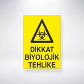 Dikkat Biyolojik Tehlike Sticker 20X28 Cm - 1