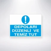 Depoları Düzenli ve Temiz Tut Sticker 20X28 Cm - 1