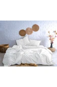Sheri Home Tekstil Tufted Vintage Handmade Çift Kişlik Nevresim Takımı - Cream - 2