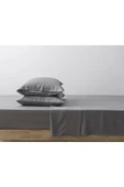 Sheri Home Yumuşak Doku Çift Kişilik Lastikli Penye Çarşaf Takımı -füme Gri160x200 - 1