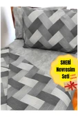 Sheri Home Zikzak Desen Tek Kişilik Gri Nevresim Seti Yeni02102714534529 - 2