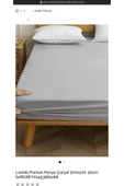 Sheri Home Lastikli Pamuk Penye Çarşaf 200x200 30cm SoftGREY01453881188 - 3