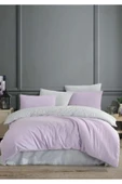 Sheri Home Lilac Düz Desen Çift Taraflı Çift Kişilik Nevresim Seti 200x220 %100 Pamuk014530200 - 2
