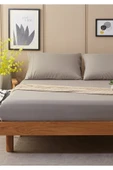 Sheri Home Tekstil Lastikli Pamuk Penye Çarşaf Gri 180 X 200 Kingsize Grii01453881188 thumbnail 2