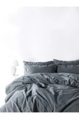 Sheri Home Tekstil Penye Fitted Çarşaf 2li Stonewash Yastık Kılıfı -castle Rock Yumuşak Ve Vintage 180x200 - 1