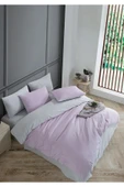 Sheri Home Lilac Düz Desen Çarşafı Lastikli Çift Kişilik Nevresim Takımı 200x220 %100 Pamuk01453020 - 4
