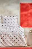 Sheri Home YENİ Kırmızı Kalp Çift Kişilik Nevresim Takımı Tr888736636557721 - 2