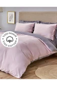 Sheri Home Basic Gül Kurusu Koyu Gri Nevresim Takımı Çift Taraflı Çift Kişilik - 5