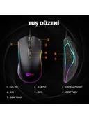 Lenovo Lecoo MS108 Kablolu RGB LED Aydınlatmalı 6400DPI 7 Tuşlu Gaming Mouse Siyah - 7