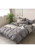 Sheri Home Basic Kare Çizgi Çift Kişilik Nevresim Seti 0210639 - 4