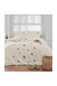 Sheri Home Camellia Nakış Detay Vintage Nevresim Takımı - Light NEWSHERİ88 - 5