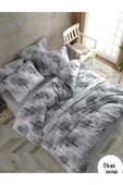 Sheri Home Basic Gri Ağaç Çift Taraflı Çift Kişilik Nevresim Takımı 200x220 %100 PamukTreescastle0288 thumbnail 1