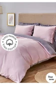 Sheri Home Basic Gül Kurusu Koyu Gri Nevresim Takımı Çift Taraflı Çift Kişilik - 1