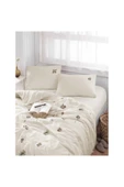 Sheri Home Camellia Nakış Detay Vintage Nevresim Takımı - Light NEWSHERİ88 - 4