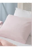 Sheri Home Toz Pembe Pamuklu Kapaklı 2'li Yastık Kılıfı 50x70 Cm thumbnail 2