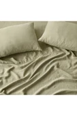 Sheri Home Tekstil Naturel 2' Li Yastık Kılıfı 100% Organik Pamuk -soft Haki - 2