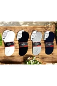 10 Çift Erkek Pamuklu Sneakers Görünmez Çorap - 6