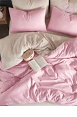 Sheri Home Tekstil ÇarşafI Lastikli Tek Kişilik Nevresim Takımı | GİRL Pudra Bej - 1