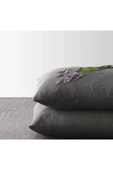 Sheri Home Tekstil Naturel 2' Li Yastık Kılıfı 100% Organik Pamuk -shine Grey - 1