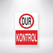 Dur Kontrol Sticker 20X28 Cm - 1