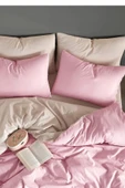 Sheri Home Tekstil Çarşaflı Tek Kişilik Nevresim Takımı | Pudra Bej - 3