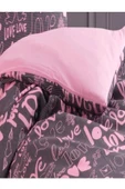 Sheri Home Tekstil Pinklove Tek Kişilik Cift Taraflı Nevresim Seti (ÇARŞAFSİZ) Yeni?loveçift889488 - 4