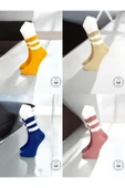 12 Çift Unisex Kolej Çorap - 3