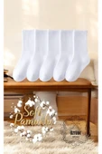 6 Çift Pamuklu Tenis Soket Çorap Unisex - 1