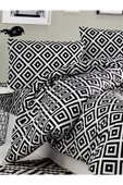 Sheri Home Pamuklu 2'li Yastık Kılıfı 50x70 Blackwhitecs1453 Özel Seri - 1