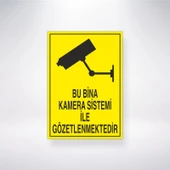 Bu Bina Kamera Sistemi ile Gözetlenmektedir Sticker 20X28 Cm - 1