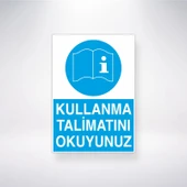 Kullanma Talimatını Okuyunuz Sticker 20X28 Cm - 1