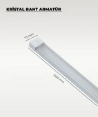  80W Beyaz Kristal Led Bant Armatür 3200K Sarı Işık thumbnail 2