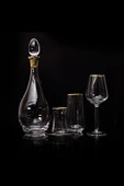 Extra Decostyle Gold 61 Parça 12 Kişilik Cam Bardak Seti - 1