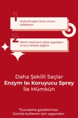 ENZYM COSMETICS Isı ve güneş koruyucu etkili saç spreyi 200 ml (keratin + hidrolize pirinç proteini) - 4