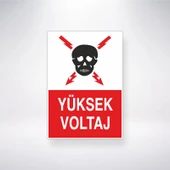 Yüksek Voltaj Sticker 20X28 Cm - 1