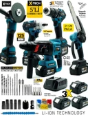 Germany Style ProGP 6'lı Set 5 Akülü Kırıcı Yıkama Matkap Budama Testeresi Taşlama Somun Sökme Set - 2