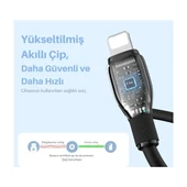 Baseus Ultra Hızlı 1.2mt 2.4A Iphone Şarj Kablosu Iphone 11 12 13 14 Pro Max Şarj Kablo, Akım ve Isı Korumalı thumbnail 3