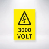 3000 Volt Sticker 20X28 Cm - 1