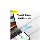 Baseus Süper Şarj 1 Metre USB To Iphone Şarj Kablo Iphone 11 12 13 14 Pro Max Şarj Kablosu - 4