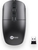 Lenovo Lecoo M2001 Kablosuz 1600DPI 4 Tuşlu Evrensel Uyumlu Optik Mouse Siyah - 1