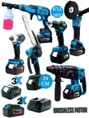 Germany Style ProGP 6'lı Set 5 Akülü Kırıcı Yıkama Matkap Budama Testeresi Taşlama Somun Sökme Set - 1