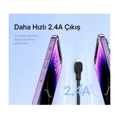 Baseus Ultra Hızlı 1.2mt 2.4A Iphone Şarj Kablosu Iphone 11 12 13 14 Pro Max Şarj Kablo, Akım ve Isı Korumalı thumbnail 4