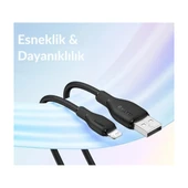 Baseus Ultra Hızlı 1.2mt 2.4A Iphone Şarj Kablosu Iphone 11 12 13 14 Pro Max Şarj Kablo, Akım ve Isı Korumalı thumbnail 5