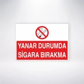 Yanar Durumda Sigara Bırakma Sticker 20X28 Cm - 1