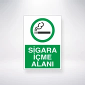Sigara İçme Alanı Sticker 20X28 Cm - 1
