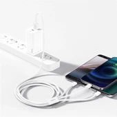 Baseus Superior 3in1 Hızlı Şarj Özellikli USB To M+L+C 3.5A Hızlı Şarj Kablosu iPhone 15 Uyumlu 0.5m. - 4